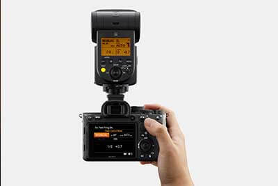 Image of Menu on camera paired with HVL-F60RM2 