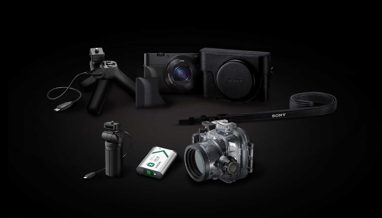 Group image of accessories for RX cameras