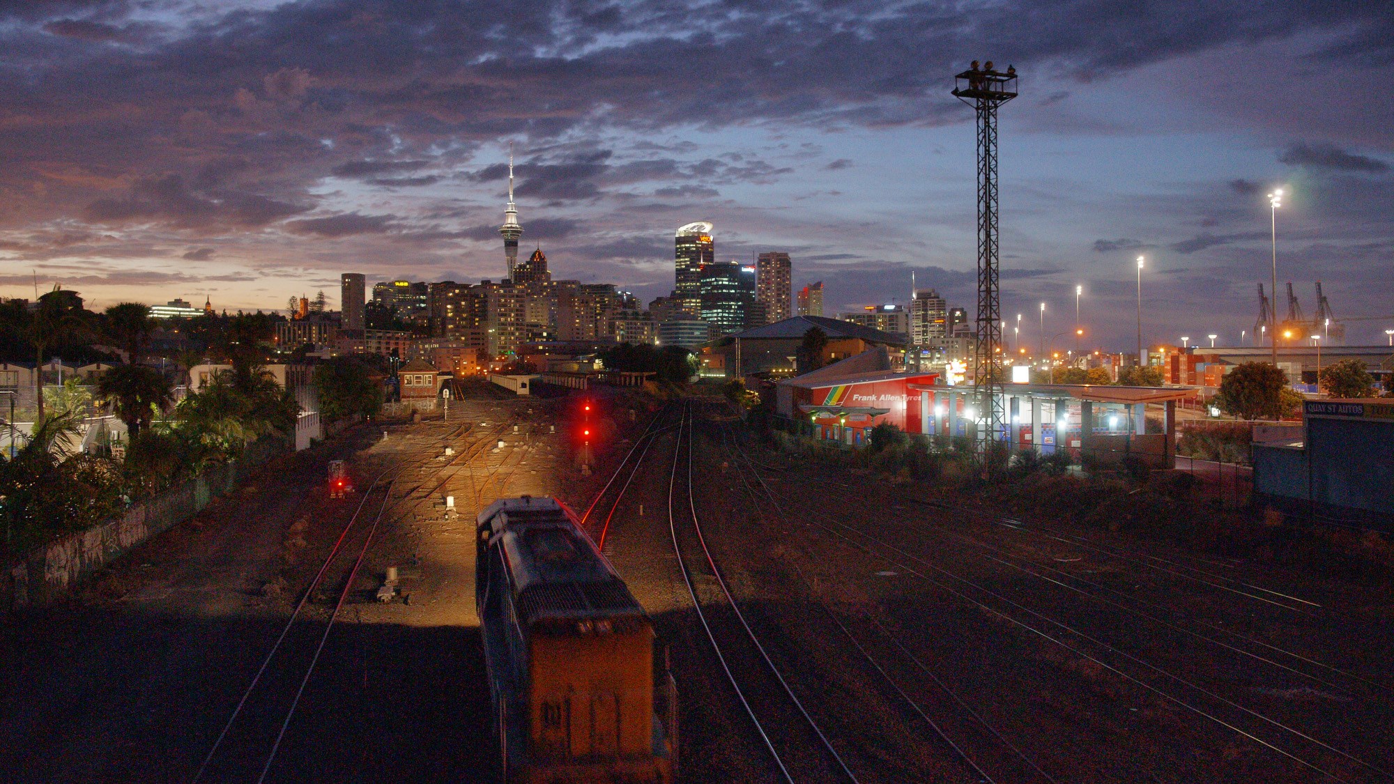 Returning locomotive, Auckland, New Zealand 