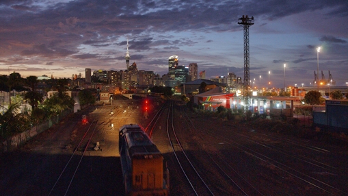 Returning locomotive, Auckland, New Zealand 